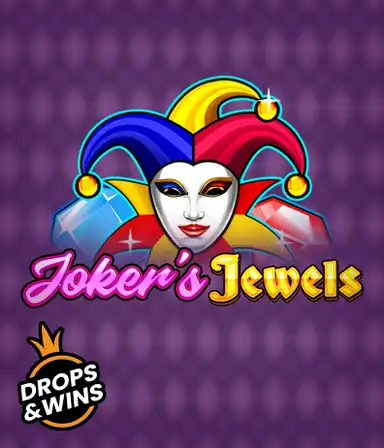 Uma imagem vívida apresentando o jogo Joker's Jewels slot da Pragmatic Play, apresentando joias cintilantes, um bobo da corte e símbolos clássicos de slot.