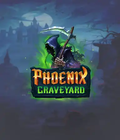 The eerie and atmospheric Phoenix Graveyard slot game interface by ELK Studios, featuring a mysterious graveyard setting. The visual highlights the slot's innovative expanding reels, enhanced by its gorgeous symbols and dark theme. The design reflects the game's mythological story of resurrection, making it enticing for those fascinated by the supernatural.